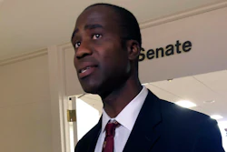Dr. Joseph Ladapo speaks with reporters after the Florida Senate confirmed his appointment as the state's surgeon general on Feb. 23, 2022, in Tallahassee, Fla.