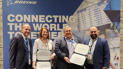 From left to right: Scott Sloane and Sheena Mitchell of Boeing and Chris Muklevicz and Jack Karapetyan of Ontic.
