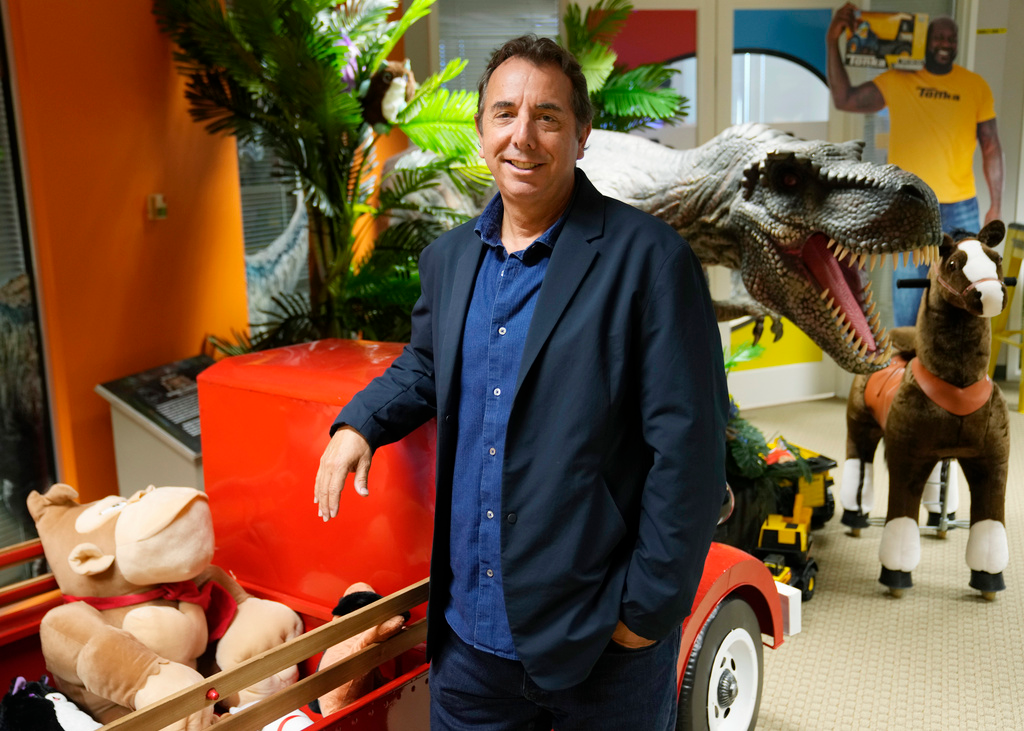 Jay Foreman, CEO of Basic Fun!, stands inside his toy company, Thursday, April 6, 2023, in Boca Raton, Fla. Foreman had to temporarily scuttle plans for an acquisition due to the credit crunch.