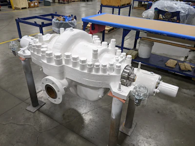 Once all parts were received, they underwent a preassembly process to allow the technicians to verify the fit and design of the new component, before the pump was prepared for shipment back to the customer.