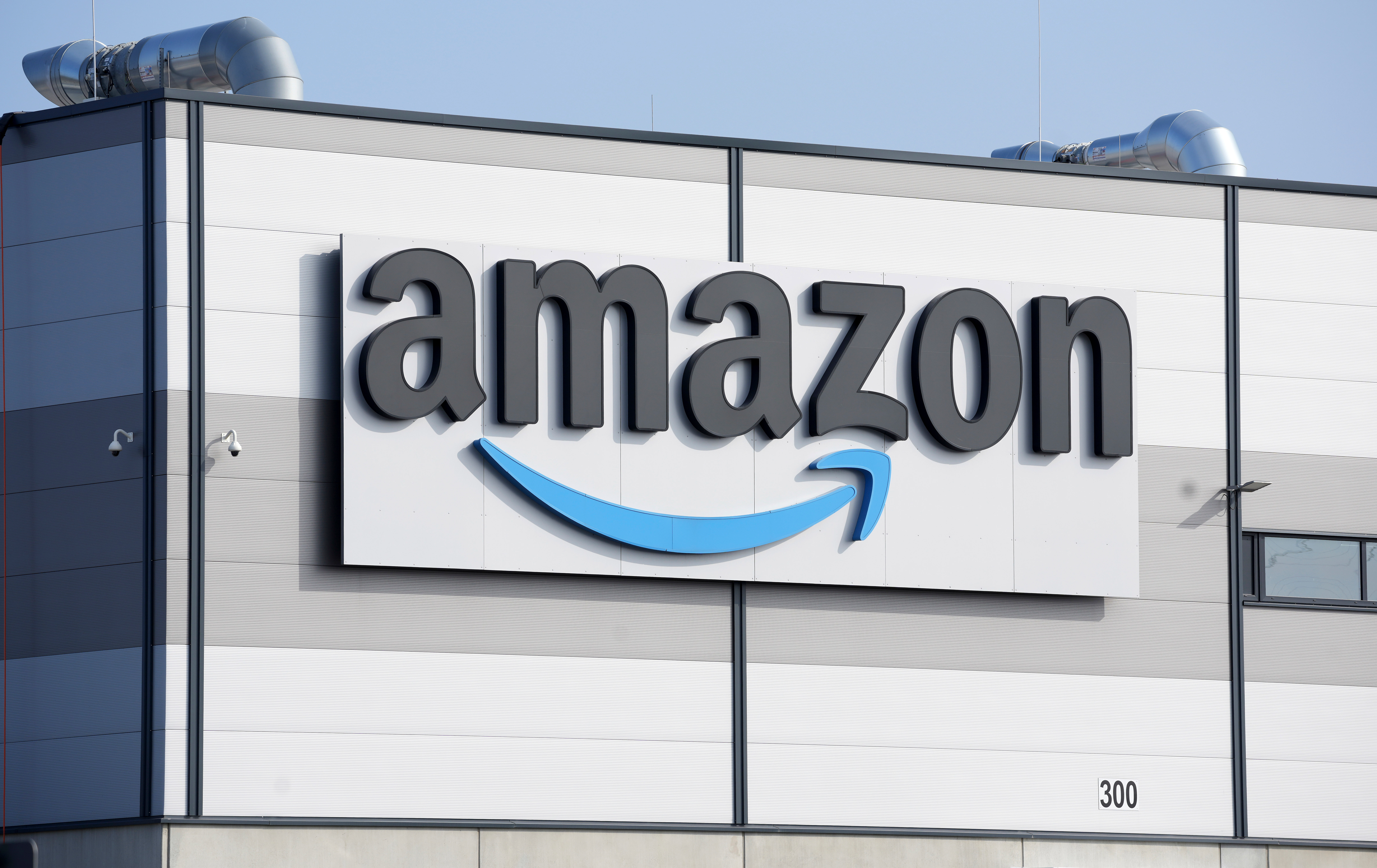 An Amazon building in Schoenefeld, Germany, March 18, 2022.