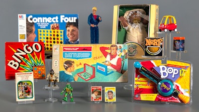 The 12 finalists being considered for induction into the National Toy Hall of Fame include baseball cards, Battleship, bingo, Bop It, Cabbage Patch Kids, Choose Your Own Adventure gamebooks, Connect 4, Ken, Little Tykes Cozy Coupe, Nerf, slime and Teenage Mutant Ninja Turtles.