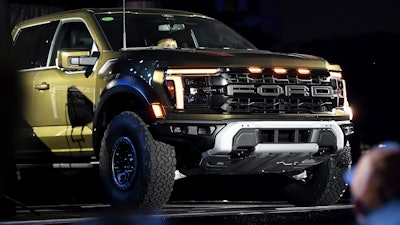 The new F-150 Raptor is revealed at F-150 Fest in Detroit on Tuesday, Sept. 12, 2023.