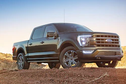 This photo provided by Ford shows the 2023 F-150. The truck's available PowerBoost hybrid powertrain makes 430 horsepower and can get up to an EPA-estimated 25 mpg.