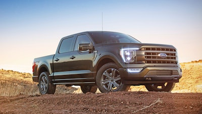 This photo provided by Ford shows the 2023 F-150. The truck's available PowerBoost hybrid powertrain makes 430 horsepower and can get up to an EPA-estimated 25 mpg.