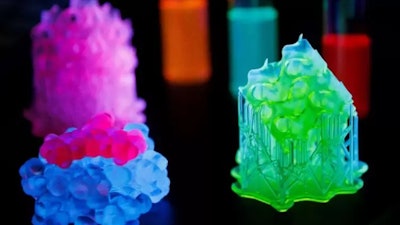 These are the world's brightest-known fluorescent materials. They are called small-molecule, ionic isolation lattices, or SMILES, and were created in a laboratory at Indiana University and supported by NSF's Designing Materials to Revolutionize and Engineer our Future program.