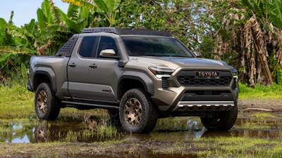 This photo provided by Toyota shows the 2024 Tacoma Trailhunter.