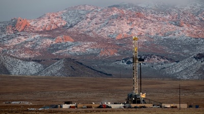 A drill rig stands at a Fervo Energy geothermal site under construction near Milford, Utah, Sunday, Nov. 26, 2023. In Nevada, Fervo’s first operational pilot project has begun pumping carbon-free electricity onto the state's grid to power Google data centers, Google announced Tuesday, Nov. 28. Fervo is using the Nevada pilot to launch larger projects like this one in Utah.