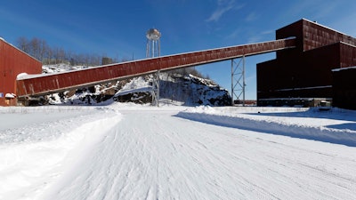 A former iron ore processing plant near Hoyt Lakes, Minn., that would become part of a proposed PolyMet copper-nickel mine, is pictured on Feb. 10, 2016. The proposed NewRange Copper Nickel mine in northeastern Minnesota suffered a fresh setback Tuesday, Nov. 28, 2023, when an administrative law judge recommended that state regulators should not reissue a crucial permit for the long-delayed project.