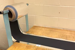 Shown here is a roll of Ateios’ thin sheet electrode material from a production line based on ORNL’s work.