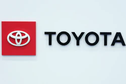 The Toyota logo is seen, Sept. 13, 2023, at the North American International Auto Show in Detroit.