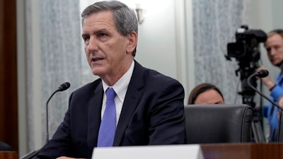 Michael Whitaker testifies during his nomination to be administrator of the Federal Aviation Administration, Department of Transportation, Oct. 4, 2023, on Capitol Hill in Washington.