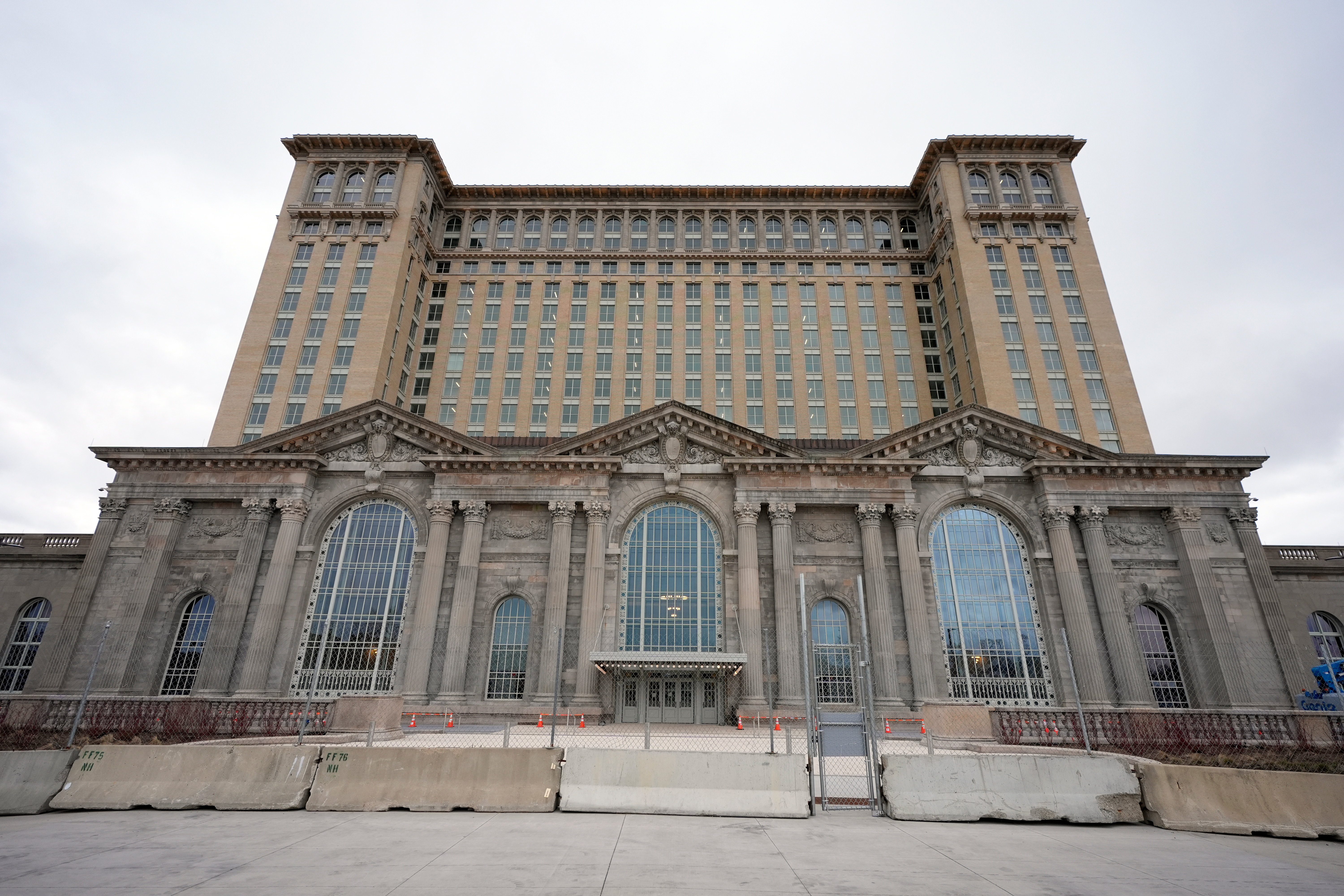 The Michigan Central Station is seen, Monday, March 18, 2024, in Detroit. Bill Ford, executive chair of Ford Motor Co., and his wife Lisa Ford are raising $10 million to help ten Detroit nonprofit organizations that serve young people start endowments.