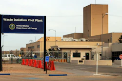 A sign markss he Waste Isolation Pilot Plant, March 6, 2014, near Carlsbad, N.M.