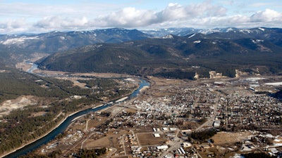 The town of Libby, Mont., is seen Feb. 17, 2010. Thousands of people have been sickened and hundreds killed by asbestos contamination in the Libby area. Most of the contamination has been cleaned up but the long latency period of asbestos-related diseases means people continue to get diagnosed with illnesses.