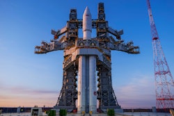 In this photo released by Roscosmos space corporation on Wednesday, April 3, 2024 an Angara-A5 rocket is seen during preparation for the launch at Vostochny space launch facility outside the city of Tsiolkovsky, about 200 kilometers (125 miles) from the city of Blagoveshchensk in the far eastern Amur region, Russia. The Angara-A5 is a new heavy-lift rocket developed in Russia.