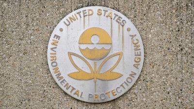 EPA sign outside the Andrew W. Breidenbach Environmental Research Center, Cincinnati, Feb. 17, 2023.