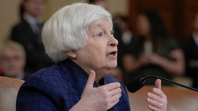 Treasury Secretary Janet Yellen testifies during a House Ways and Means Committee hearing on Capitol Hill, April 30, 2024.