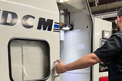 The OEM recently upgraded from a conventional rotary surface grinder to a more automated grinder from DCM Tech with a 24” variable speed table and 20HP variable speed spindle.