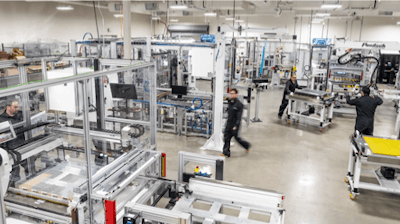 Archer’s recently completed high-volume battery pack manufacturing line in San Jose, California.
