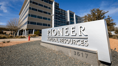 Pioneer Natural Resources Midland headquarters office is shown on Jan. 13, 2021, in Midland, Texas.