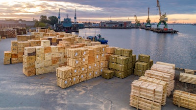 Timber import and export.