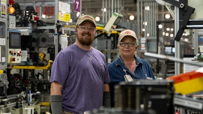 Employees at Toyota's West Virginia plant, which just started production for the fifth-generation hybrid transaxle.