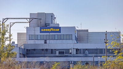 Goodyear Rubber Products factory building.