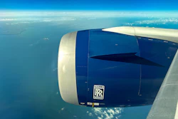 Rolls Royce turbofan jet engine.