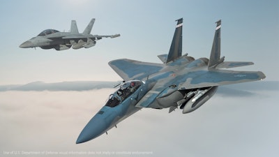 The F-15EX Eagle II and F/A-18E/F Super Hornet fighter aircraft.