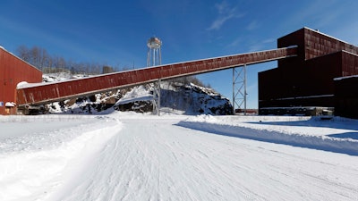 A former iron ore processing plant near Hoyt Lakes, Minn., that would become part of a proposed PolyMet copper-nickel mine.