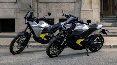 The all-electric 2025 Can-Am Pulse and Origin motorcycles.