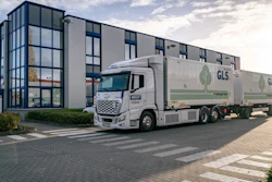 The Hyundai Xcient hydrogen fuel cell truck.