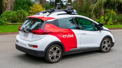Cruise vehicle under testing.