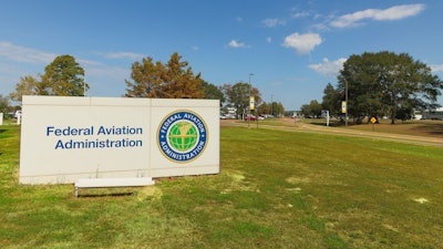 Federal Aviation Administration sign outside office in Jackson, MS.