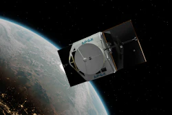 A rendered image of the Apex Aries in orbit flying a telecom payload.