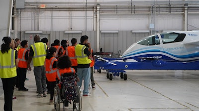 Students get a close-up look at our PAV prototype.