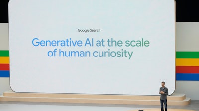 A moment of Google I/O event in Mountain View, Calif., on May 14, 2024. European Union regulators say they’re investigating one of Google’s artificial intelligence models over concerns about its compliance with the bloc’s strict data privacy rules.