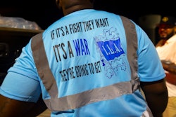 Longshoremen strike at midnight at Bayport Terminal, Houston, Oct. 1, 2024.