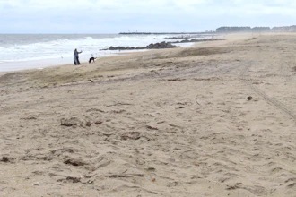 Beachfront in Sea Girt, N.J., where a power cable from offshore wind farms is projected to come ashore is seen, Sept. 30, 2024.
