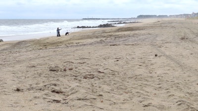 Beachfront in Sea Girt, N.J., where a power cable from offshore wind farms is projected to come ashore is seen, Sept. 30, 2024.
