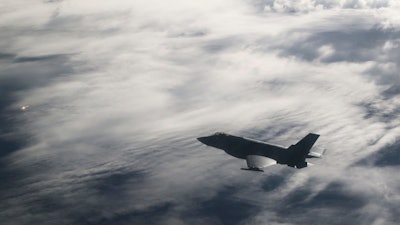 The AIM-9X Sidewinder missile fired from a jet.