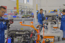 The assembly line for Hyzon’s innovative single-stack 200kW Fuel Cell System (FCS) in Bolingbrook, Illinois.
