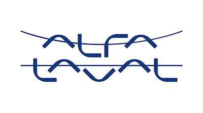 Alfa Laval logo.