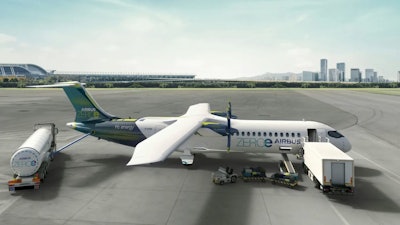 An Airbus ZEROe rendering.
