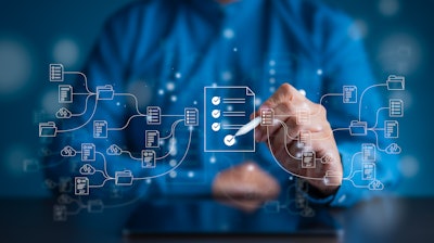 AI management system display.