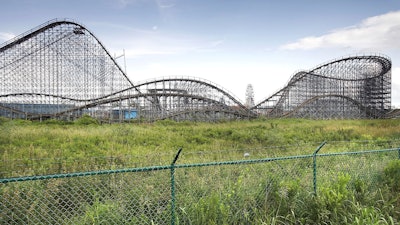 Rides stand at the Six Flags of New Orleans site in an Aug. 18, 2009.