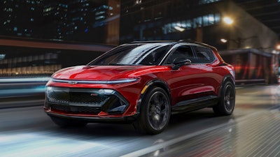This photo provided by Chevrolet shows the 2025 Equinox EV. This electric small crossover SUV can go up to an estimated 319 miles on a charge.