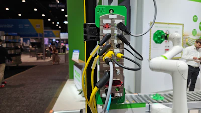 Murrelektronik shows its MVK Fusion CIP Safety fieldbus module at PACK EXPO 2024 in Chicago.