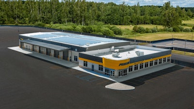 Penske Truck Leasing facility with solar panels.
